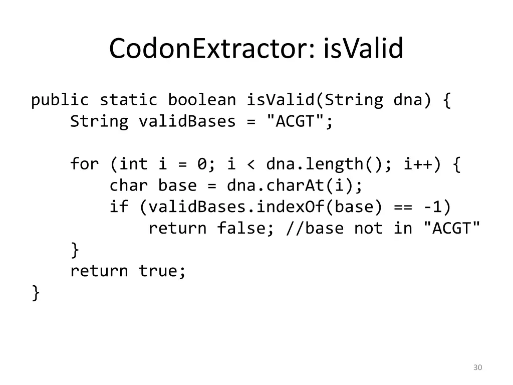 codonextractor isvalid