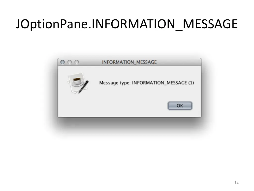 joptionpane information message