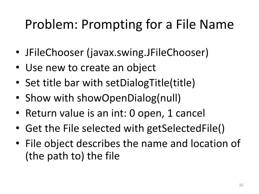 problem prompting for a file name