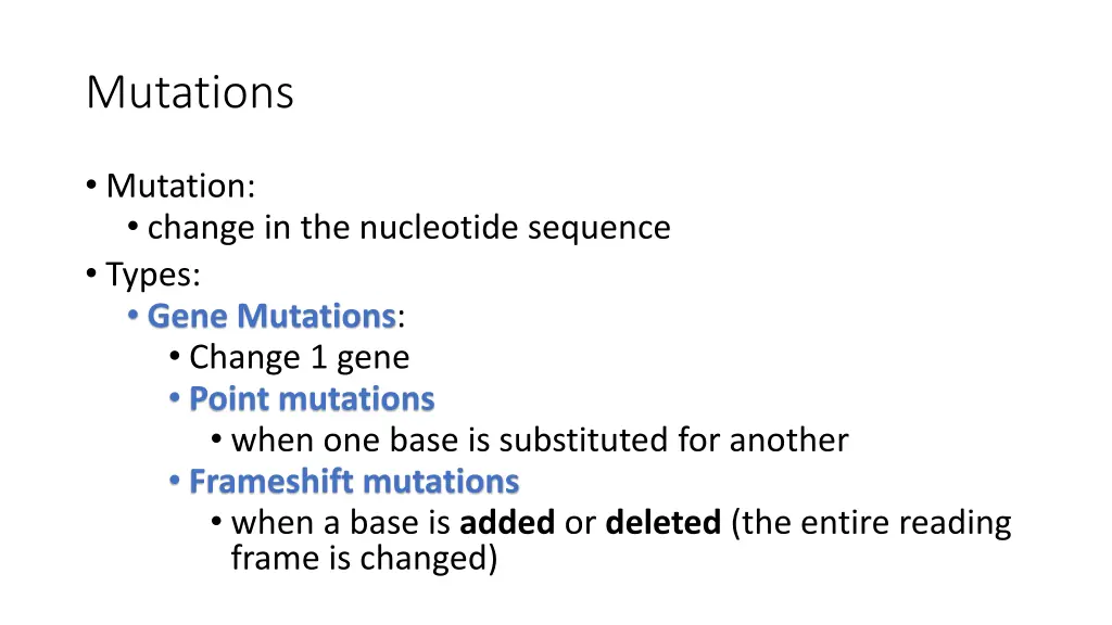 mutations