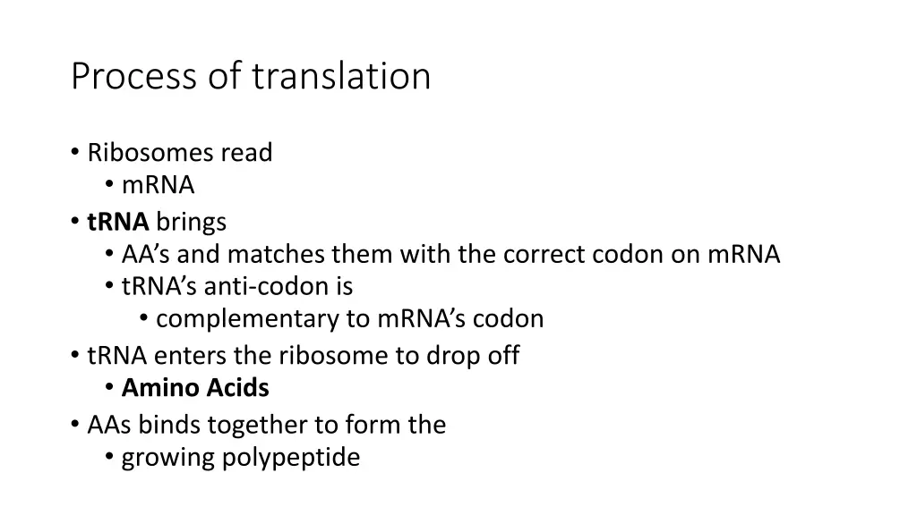 process of translation