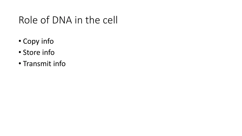 role of dna in the cell