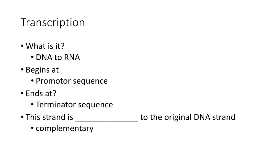 transcription