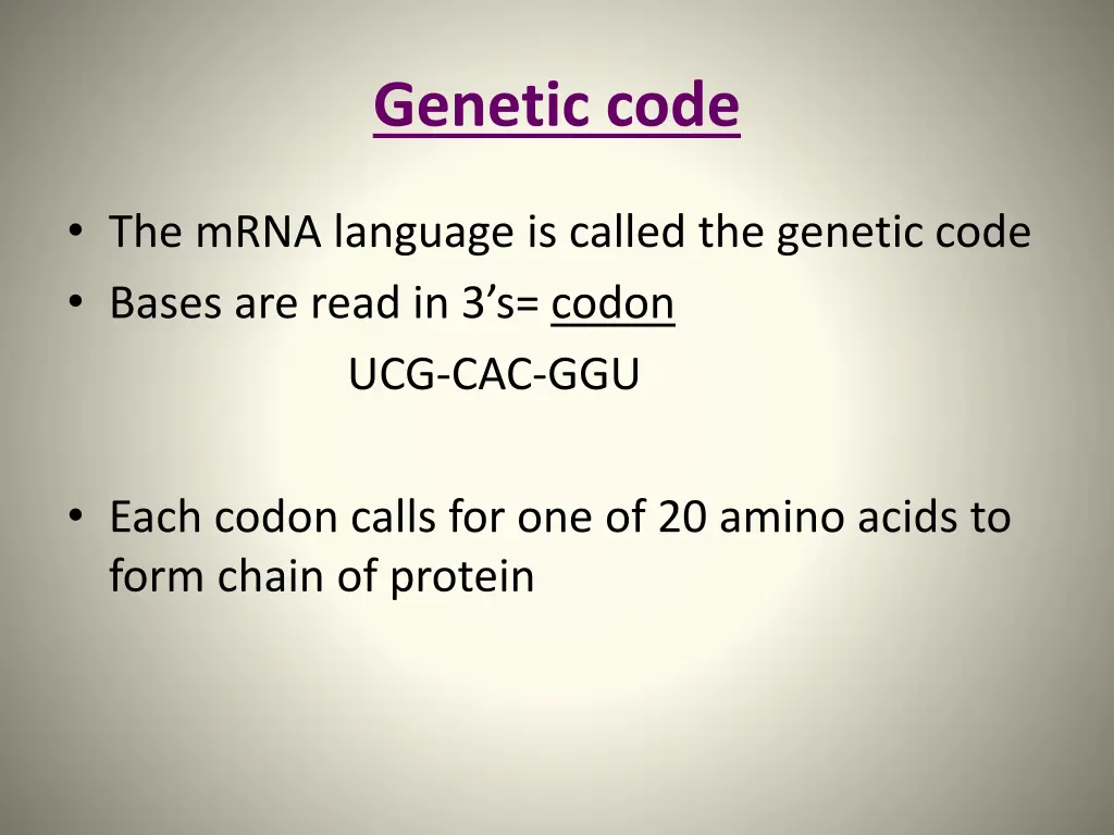 genetic code