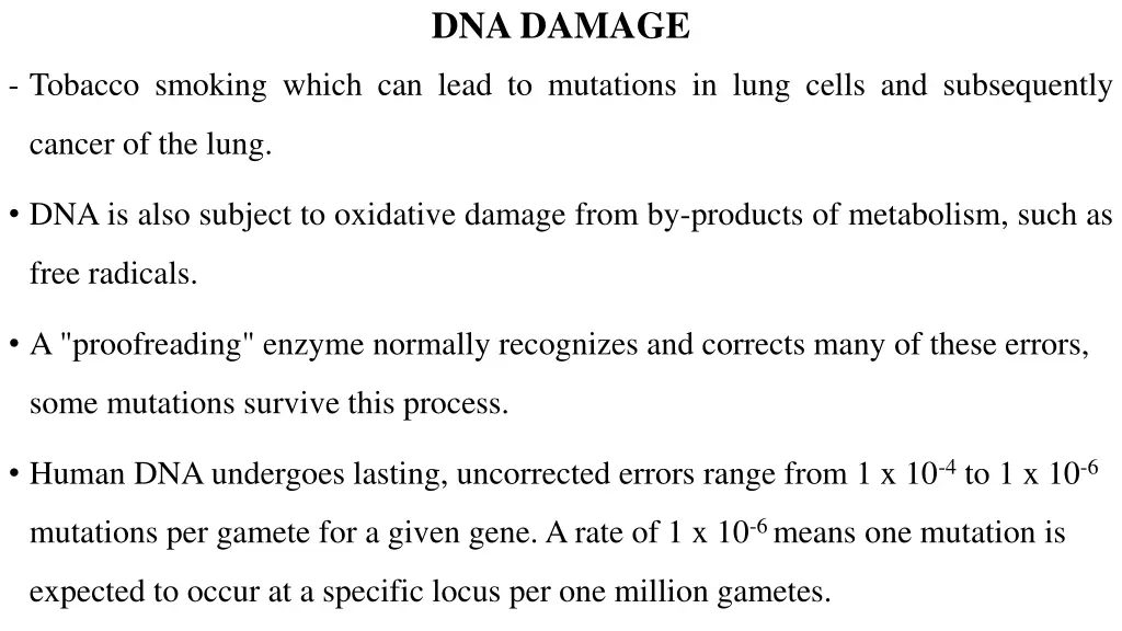 dna damage 1