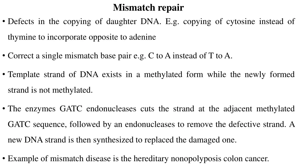 mismatch repair