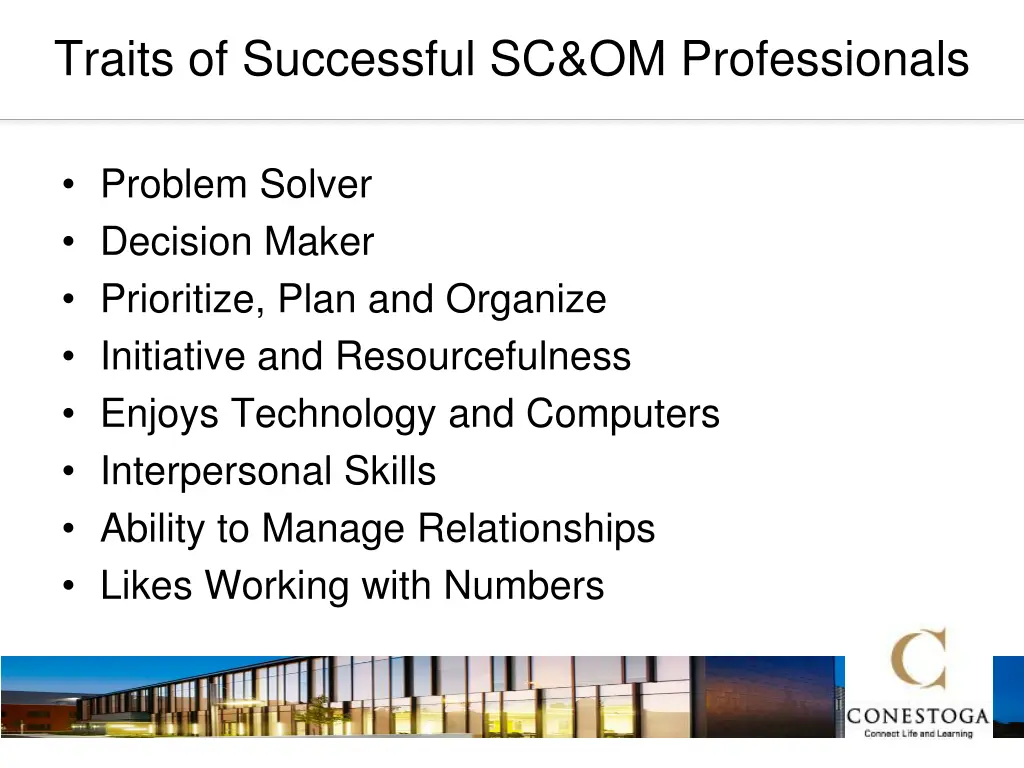 traits of successful sc om professionals