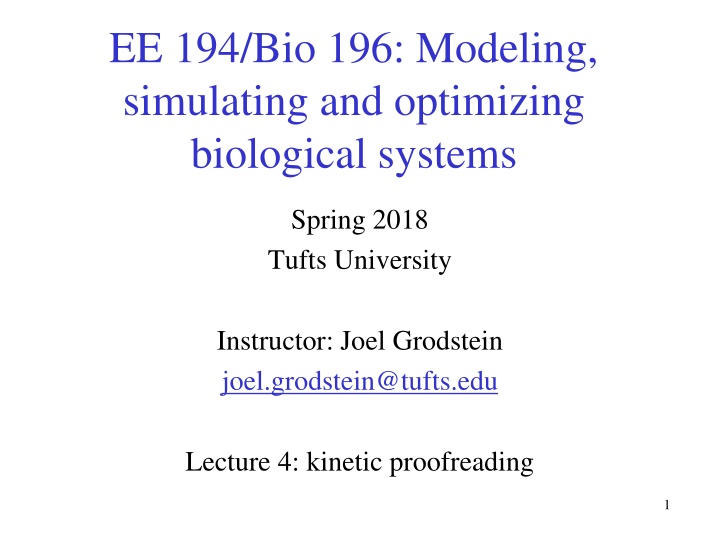 ee 194 bio 196 modeling simulating and optimizing