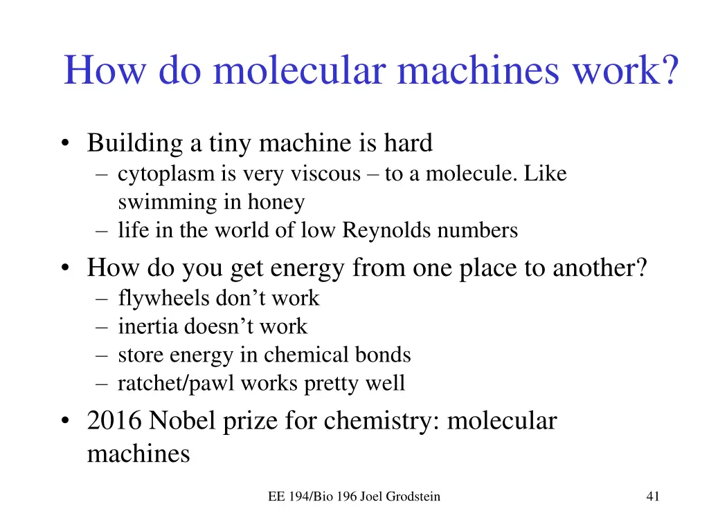 how do molecular machines work