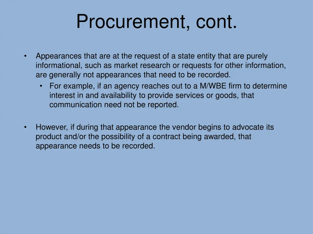 procurement cont