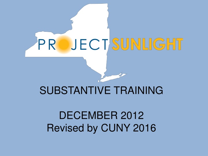 substantive training