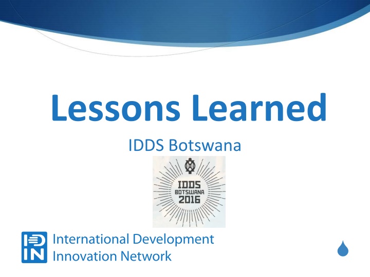 lessons learned idds botswana