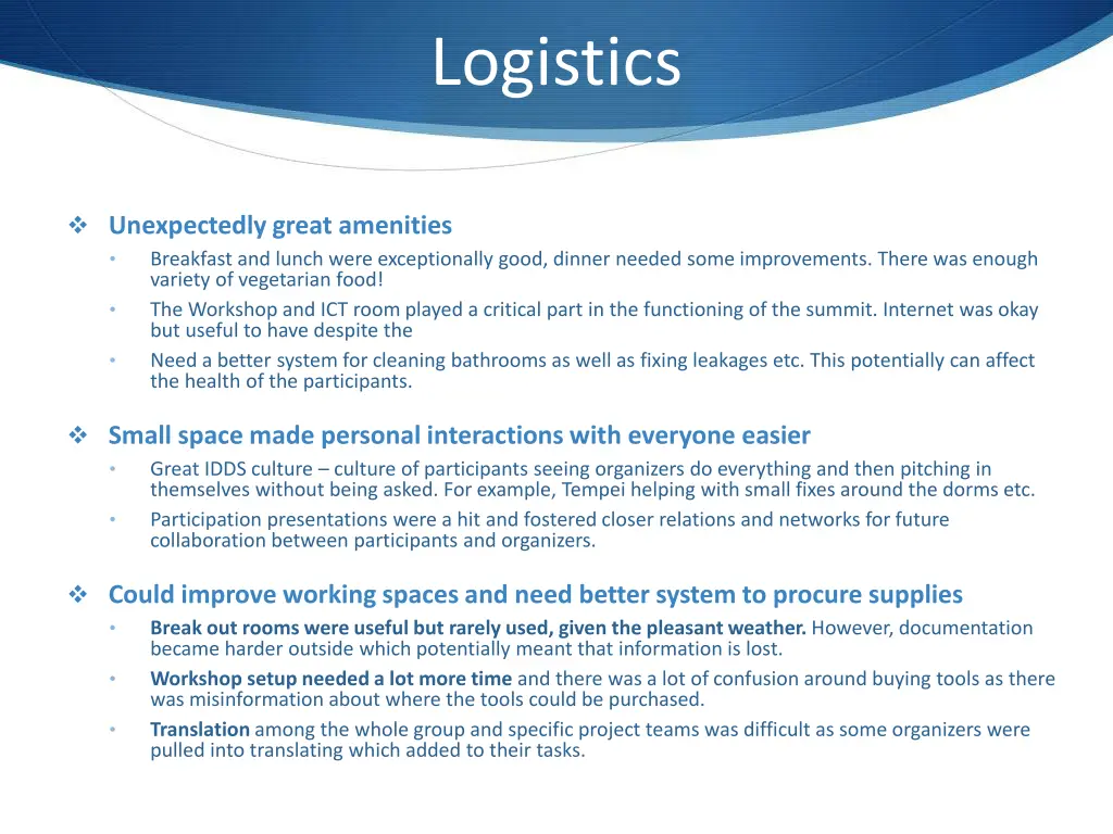 logistics