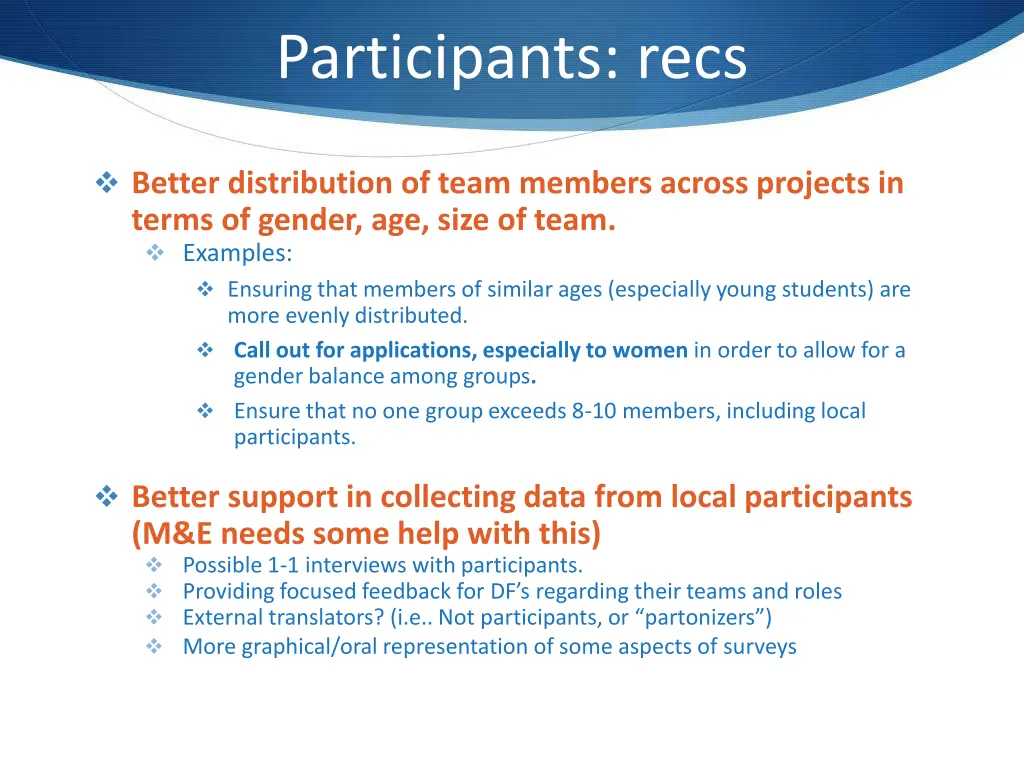 participants recs