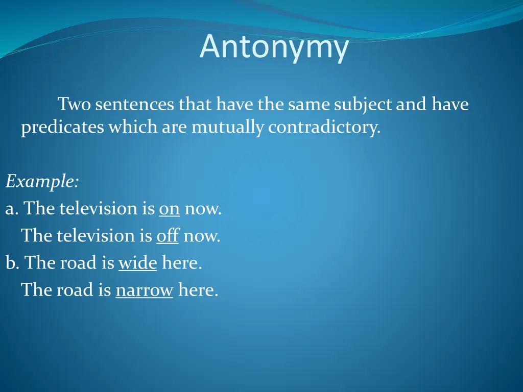 antonymy