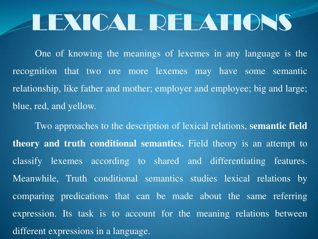 lexical relations 1