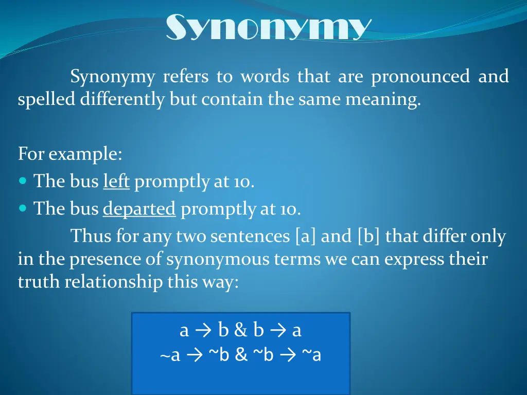 synonymy