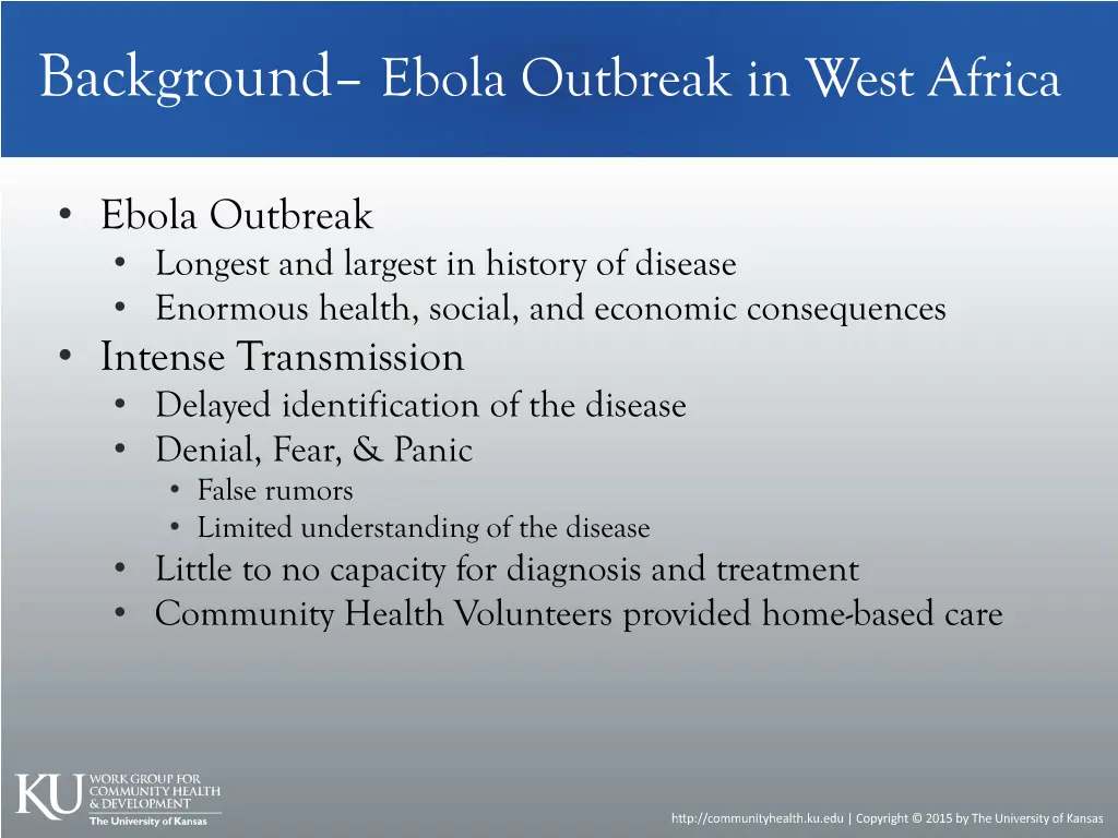 background ebola outbreak in west africa