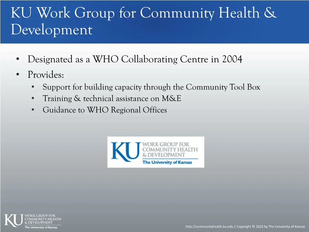 ku work group for community health development