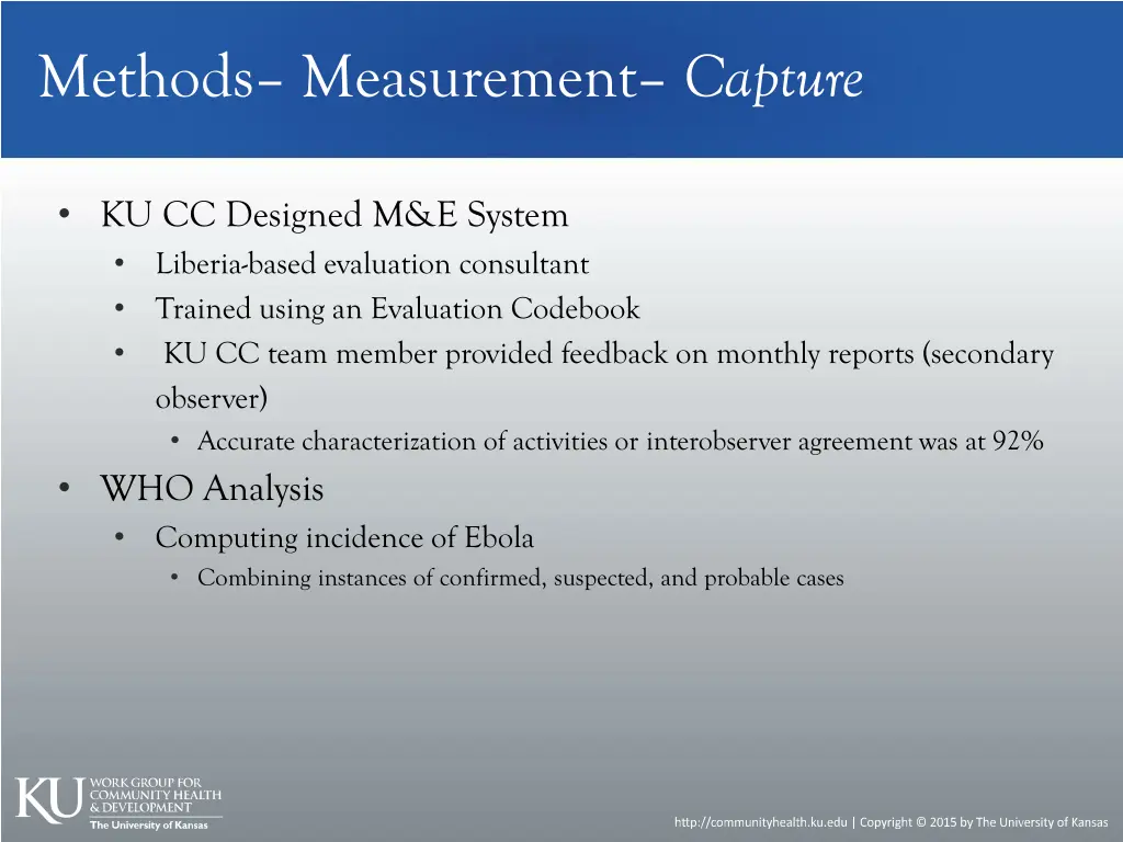 methods measurement capture