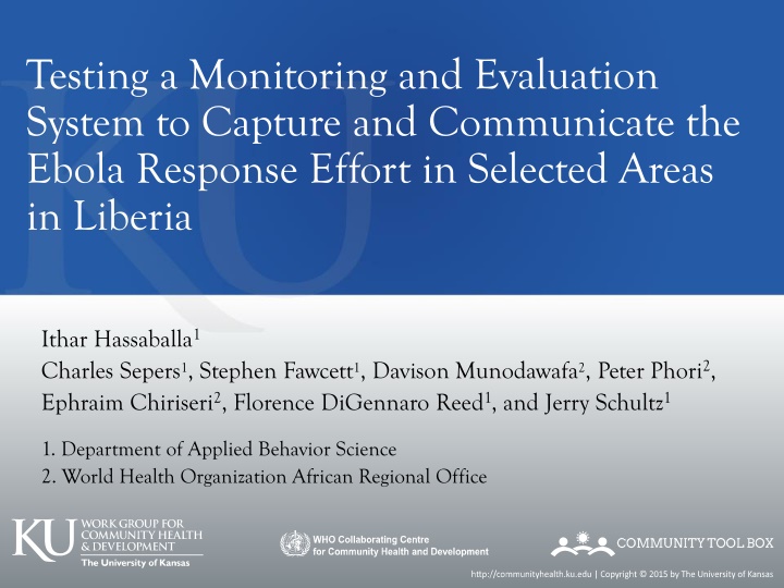 testing a monitoring and evaluation system