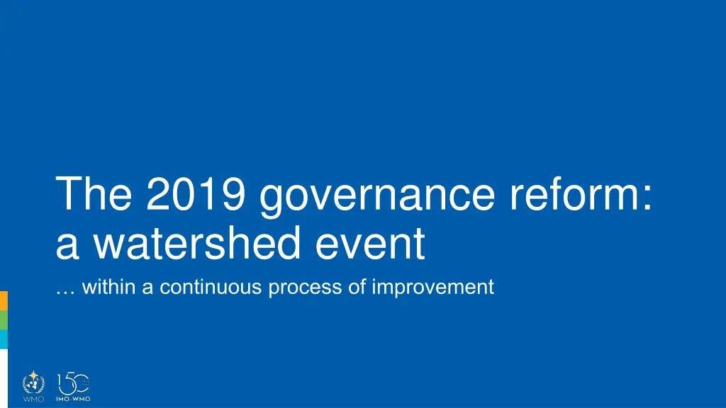 the 2019 governance reform a watershed event