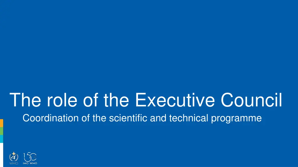 the role of the executive council coordination