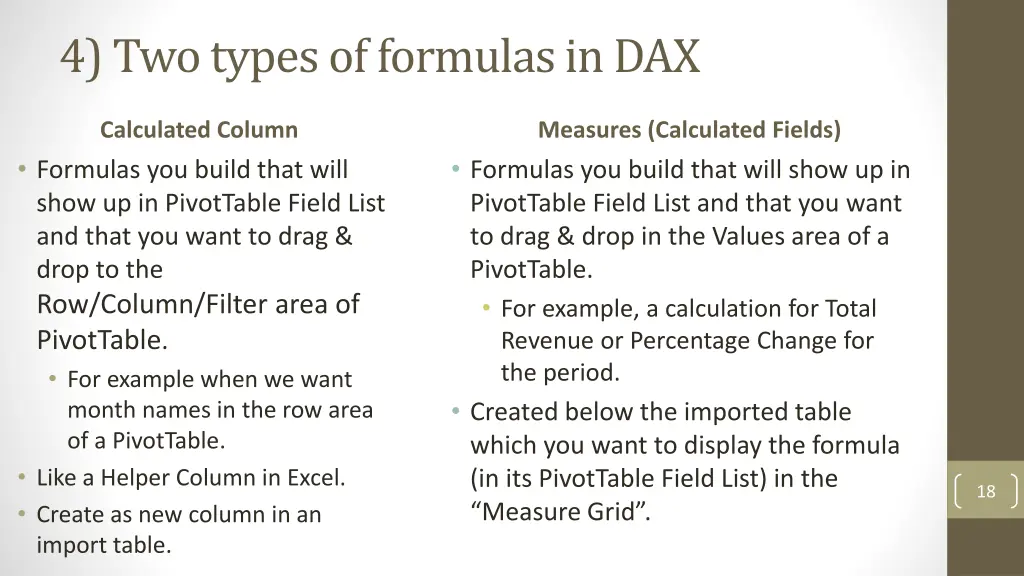 4 two types of formulas in dax