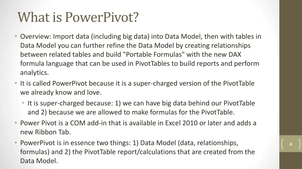 what is powerpivot