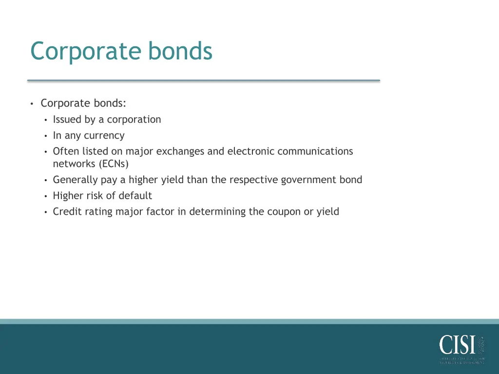 corporate bonds