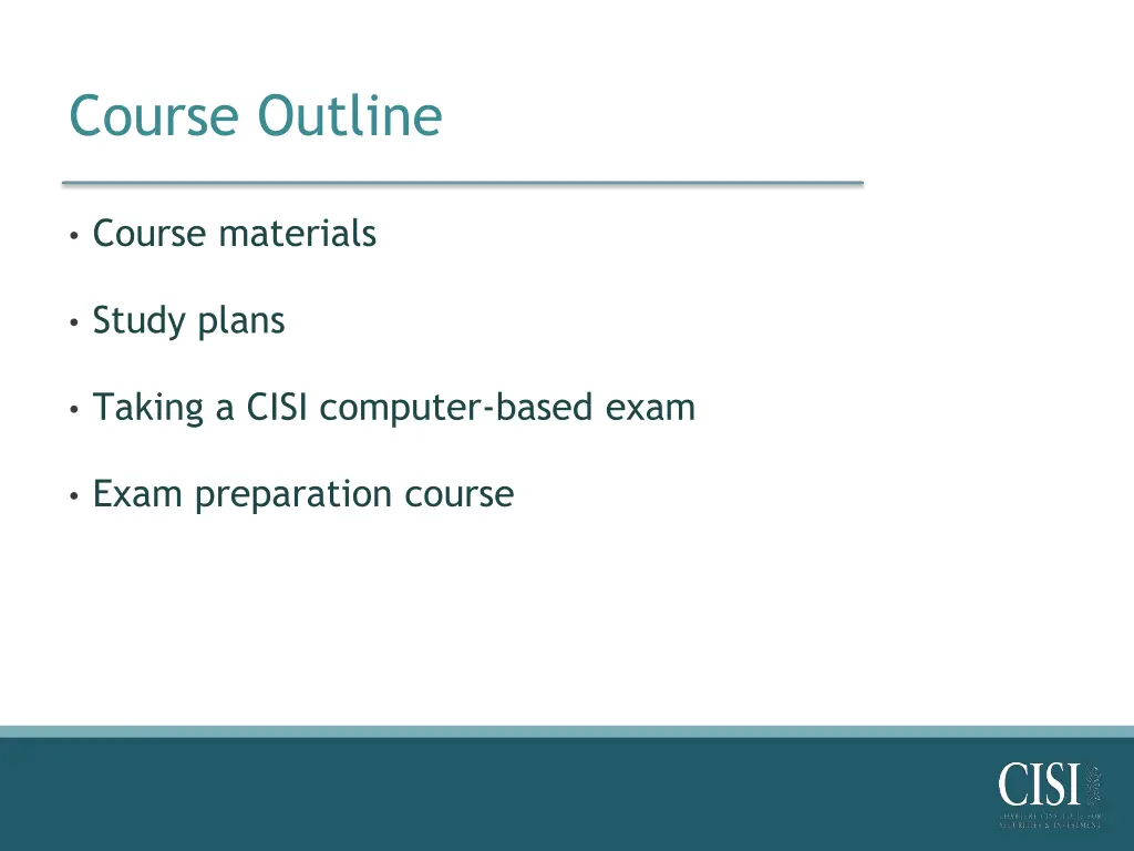 course outline