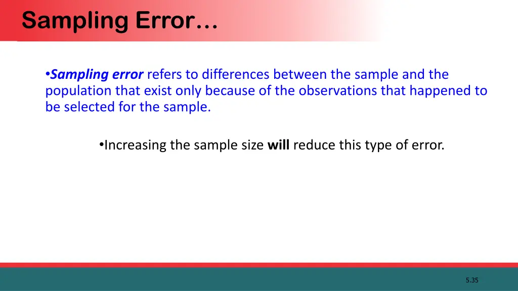 sampling error