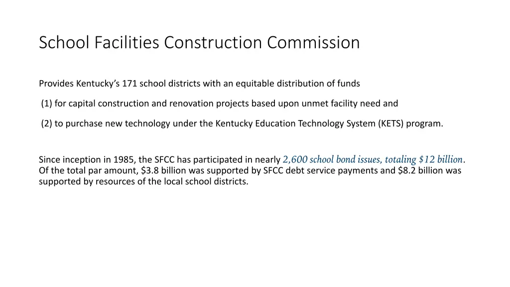 school facilities construction commission 1