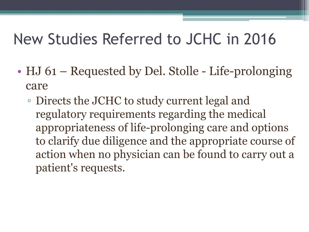 new studies referred to jchc in 2016