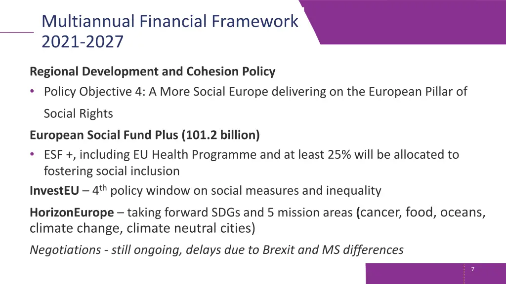 multiannual financial framework 2021 2027