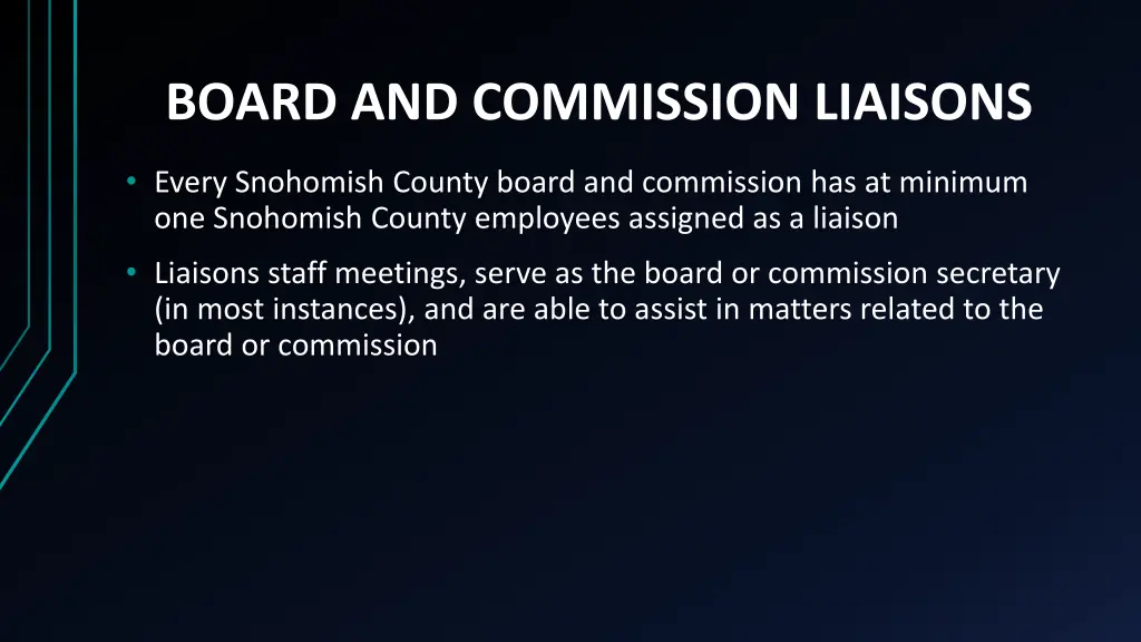 board and commission liaisons