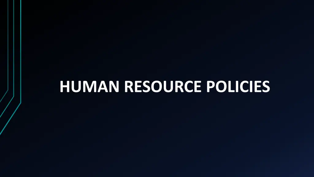 human resource policies