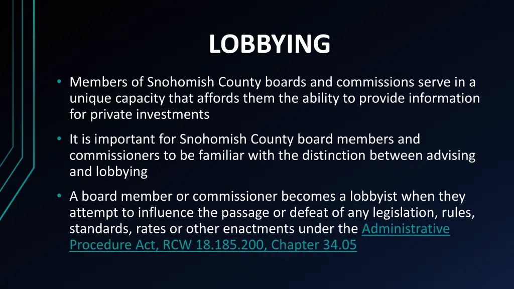 lobbying