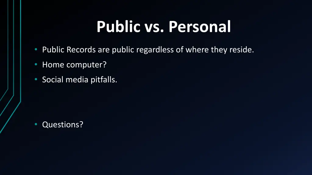 public vs personal