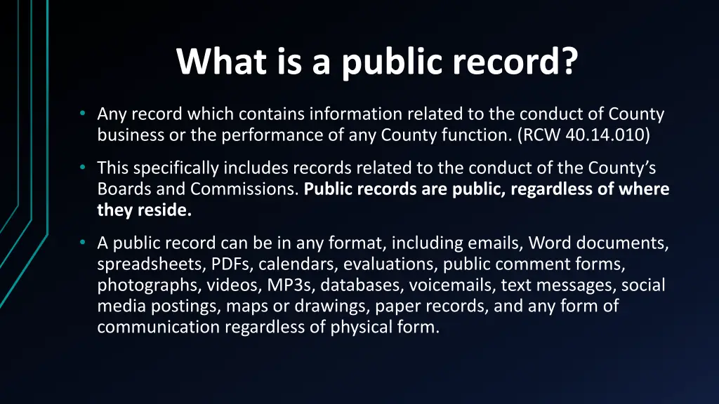 what is a public record