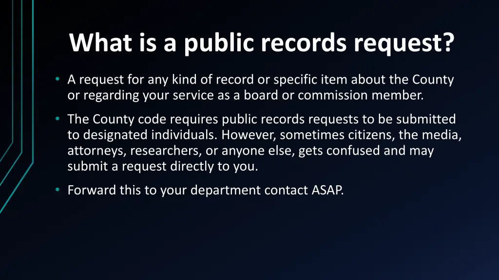 what is a public records request