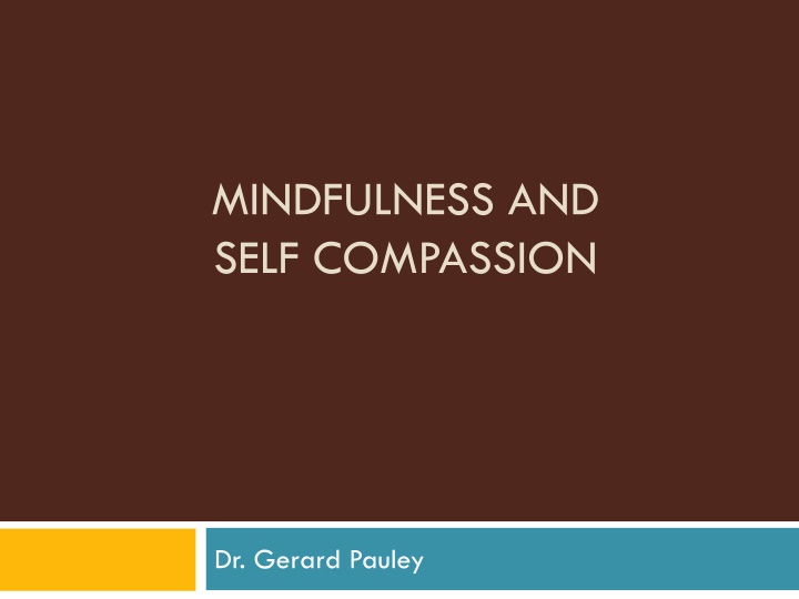 mindfulness and self compassion