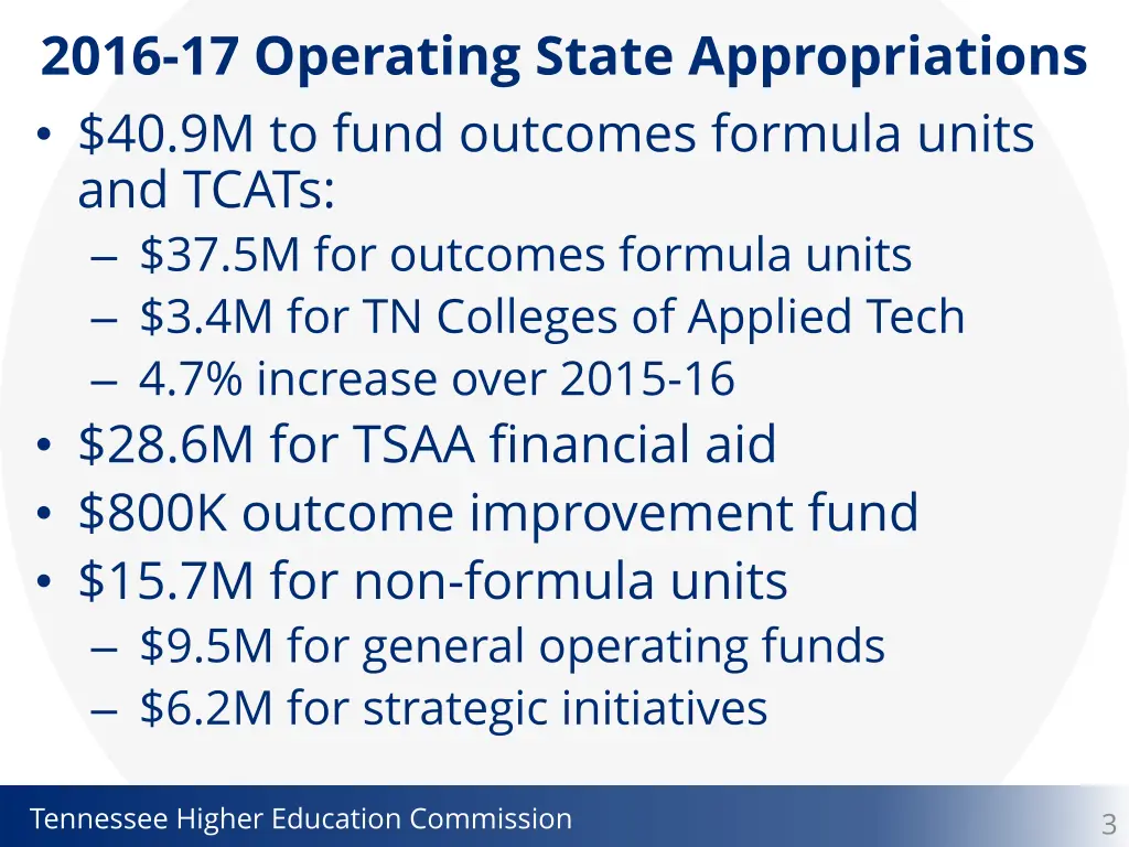 2016 17 operating state appropriations