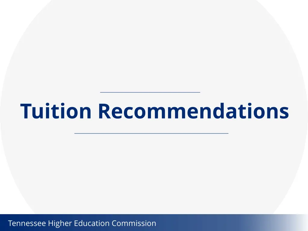 tuition recommendations