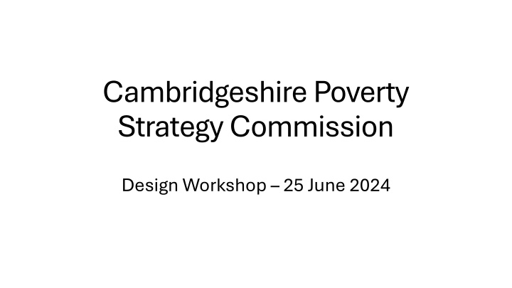 cambridgeshire poverty strategy commission