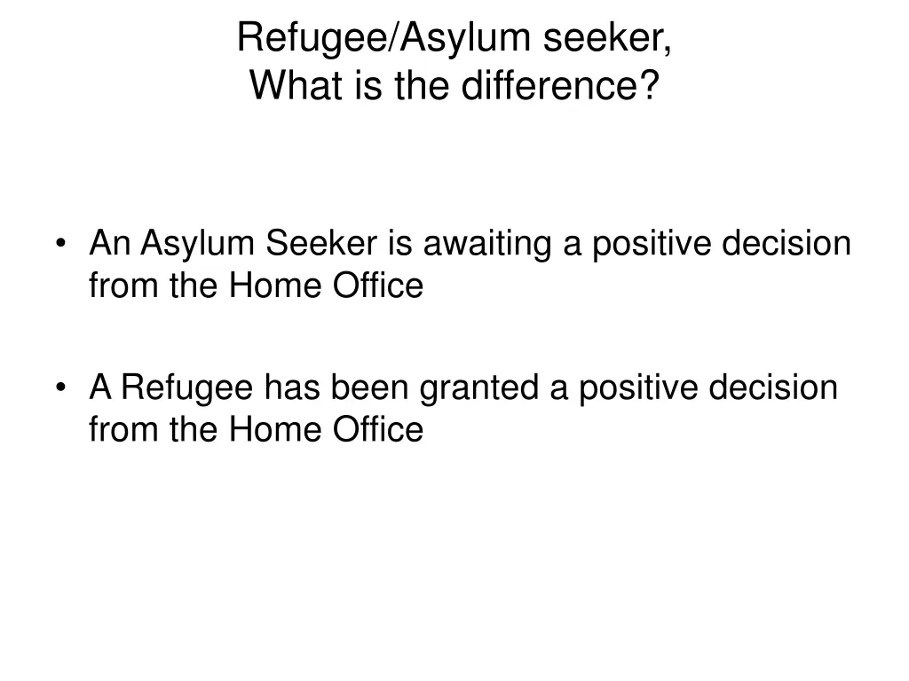 refugee asylum seeker what is the difference