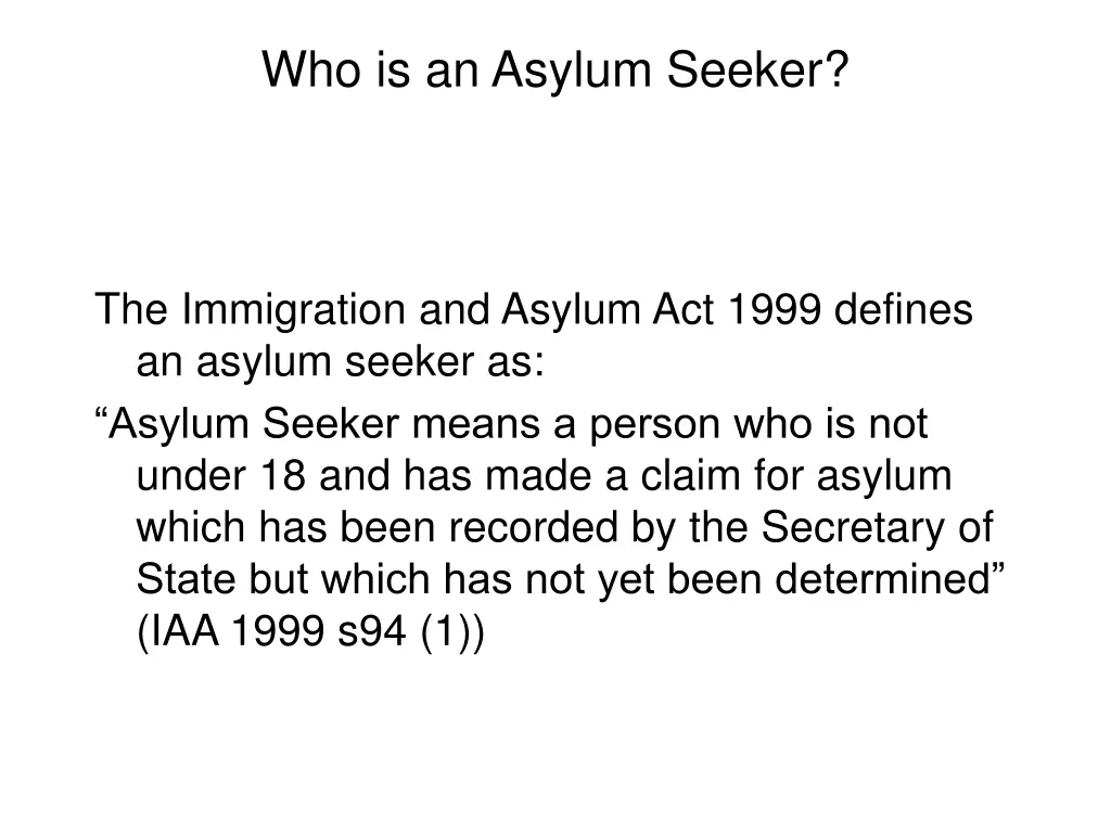 who is an asylum seeker