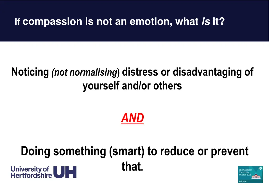 if compassion is not an emotion what is it