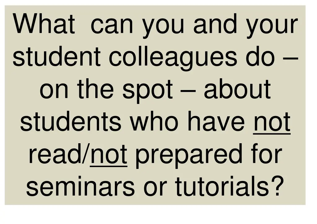 what can you and your student colleagues