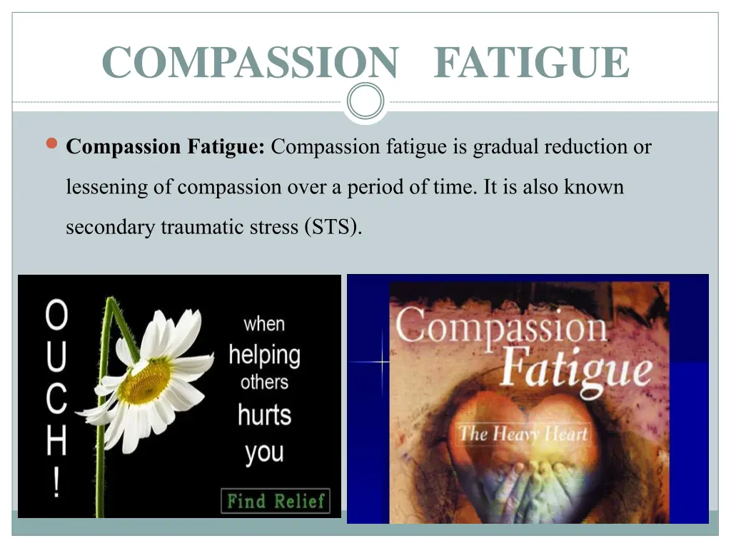 compassion fatigue